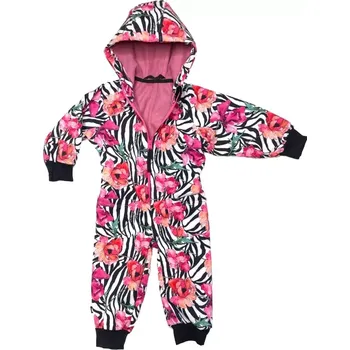 Kojenecká kombinéza PINKIE softshellová kombinéza Pinkie Zebra vel. 86-92 cm