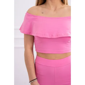 Sada s volánkem světle růžová UNI