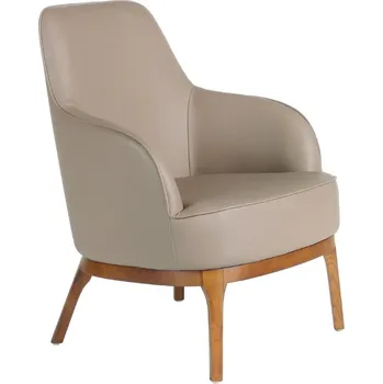 Křeslo Šedobéžové koženkové křeslo Angel Cerdá No. 5043