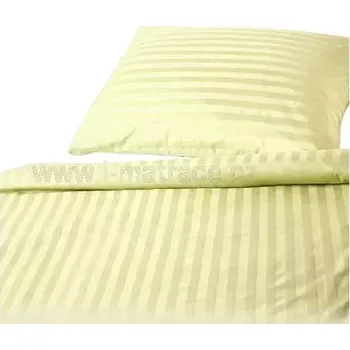 Povlečení Atlasové povlečení Grádl žlutý proužek 2,5 cm 140x200 70x90
