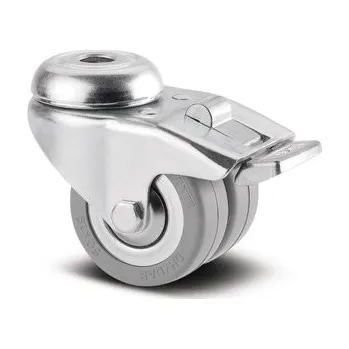 Pojezdové kolečko Agila Twin TENTE Přístrojová kolečka 50mm, s brzdou, otvor pro čep, 2975DIK050P30-11
