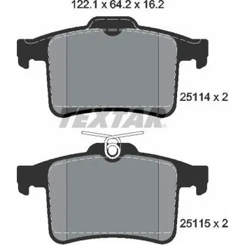 Sada brzdových destiček, kotoučová brzda TEXTAR 2511401
