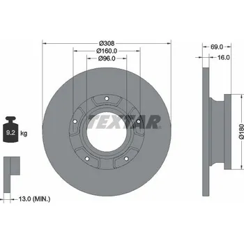Brzdový kotouč Brzdový kotouč TEXTAR 92292603