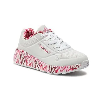 Dámská obuv Sneakersy Skechers Uno Lite Lovely Luv 314976L/WRPK Bílá 27_5