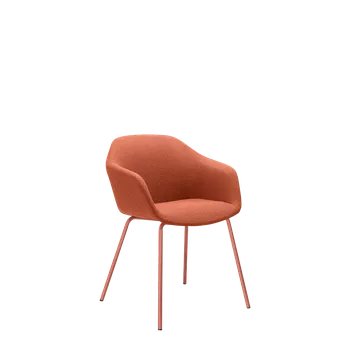 Jednací židle Křesílko Riva RI-02-N13 (4-nohá podnož, cihlově červená PANTONE 17-1532 TCX)