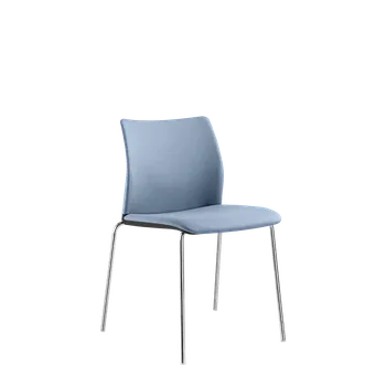 Konferenční židle TREND 532-N4 (podnož chrom, čal. sedák i opěrák, stohovatelná)