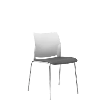 Konferenční židle TREND 531-N4 (podnož chrom, čal. sedák, opěrák plast, stohovatelná)