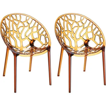 OMAXI Sada 2 stohovacích židlí CRYSTAL 621476