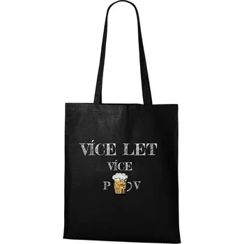 DOBRÝ TRIKO Bavlněná taška s potiskem Více piv Barva: Černá