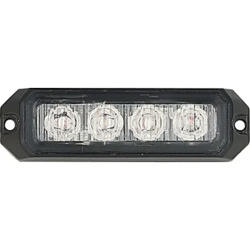 Žárovka Výstražné LED světlo vnější oranžové, 12-24V 4LED 12W, ECE R65, 96x28 mm
