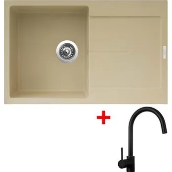 Kuchyňský dřez Sinks ULTIMA 790 Sahara + Vitalia černá matná