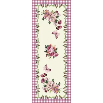 ubrus Texicop s.r.o. Ubrus - GOBELÍNOVÝ - MOTÝL FIALOVÝ velikost:: 45x140 cm