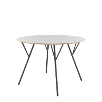 Jídelní židle Jídelní stůl Trivi TR-T730/1100-N1 (nohy černý nástřik, deska březová překližka ?110 cm)