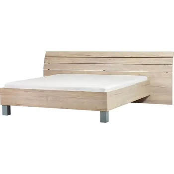 Postel Dřevěná postel Laglio 200x140 Dub Halifax bílý