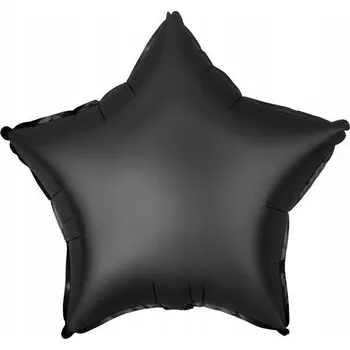 Balónek SUPER Balón Hvězda černý matný 460458 fóliový 18 palců