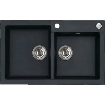 Granitový dřez Dvoukomorový granitový dřez Alveus rock 90 černý