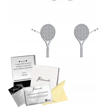 Náušnice Náušnice Tenisová raketa stříbro rhodiovaná