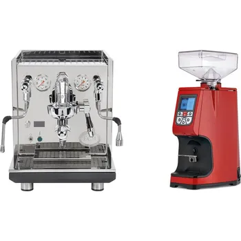 Kávovar ECM Synchronika II + Eureka Atom 60, ferrari red