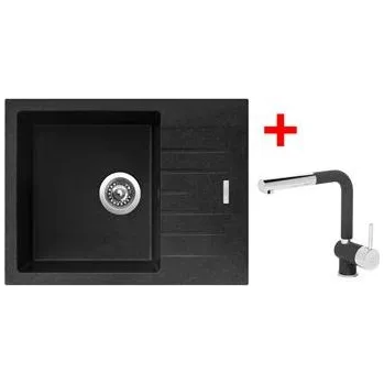 Granitový dřez Sinks PERFECTO 650 Granblack + Mix 3 P GR