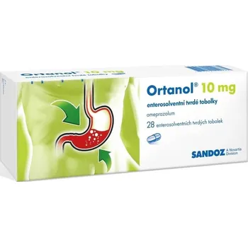 Lék proti pálení žáhy ORTANOL 10MG enterosolventní tvrdé tobolky 28