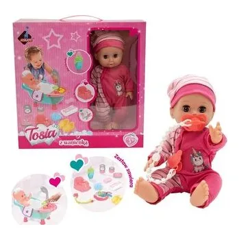 Lalka Tosia z wanienką w różowym ubranku