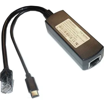 IP kamera POE Splitter C0503G, 5V/3A, IEEE802.3af/at, USB C
