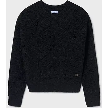 Dívčí svetr dívčí svetr Mayoral černý 7303-69 velikost 158