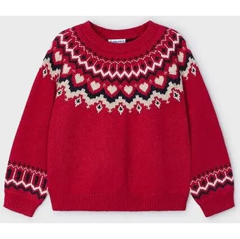 Dívčí svetr dětský vzorovaný svetr dívčí Mayoral 4358-21 velikost 104
