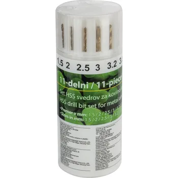 Sada nářadí ISKRA ISKRA, ERO 11-dílná sada vrtáků HSS do kovu FST111, 1,5 - 8 mm