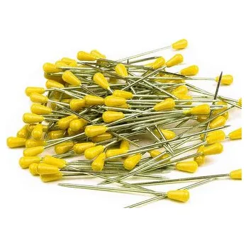 Špendlíky délka 60 mm čalounické - 100 ks - žlutá žloutková
