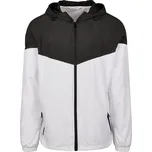 Build Your Brand Pánská dvoubarevná větrovka - Bílá / černá | 4XL