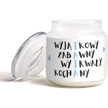 Svíčka Dárek ke Dni otců Vonná svíčka s motivem Křížovka - táta