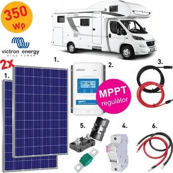 solární set 350Wp sestava KARAVAN -MPPT- 2x panely Victron Energy