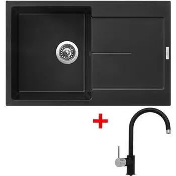 Kuchyňský dřez Sinks ULTIMA 790 Pureblack + Vitalia GR