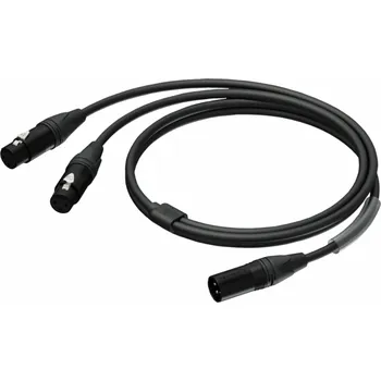 Audio kabel Kabel Procab PRA736/1.5 Samec XLR - 2 x Samice XLR, UltraFlex, 1,5 m
