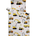 Povlečení mikrovlákno a mikroflanel Bagr 140x200 70x90