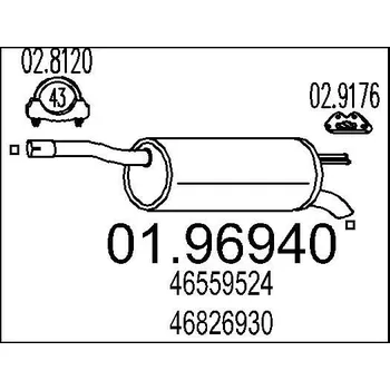 Auto-moto Zadní tlumič výfuku MTS 01.96940