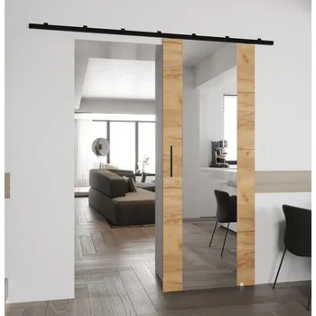 Interiérové dveře Posuvné dveře se zrcadlem Zonda II - 80 cm s tlumeným dojezdem Barva: Dub Craft zlatý