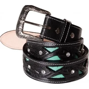 Opasek Stars & Stripes Pásek kožený WG-108 Stars & Stripes, černý Délka: 36