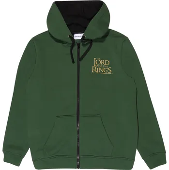 Pánská mikina Mikina s kapucí na zip z Pán prstenů - Logo - Muži - zelená