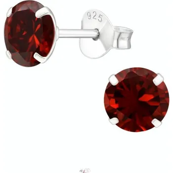 Šperk All4Silver Náušnice rudé Garnet S5275