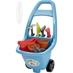 Ecoiffier Vozík zahradní 26x50,5x33cm set s květináči a nářadím plast