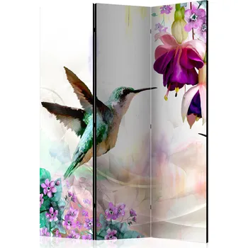 Paraván Paraván - Kolibříci a květiny Velikost: 135x172 cm, Provedení: Jednostranný
