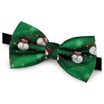 Saténový vánoční motýlek - 1 ks - 2 zelená