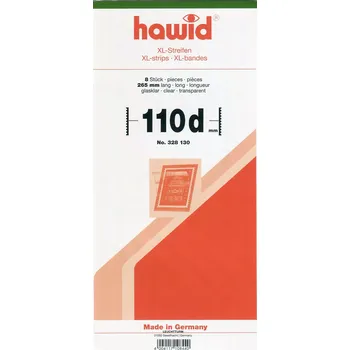 Poštovní známka Hawid pásky XL 265 x 110 mm (d) - balení 8 ks - průhledné