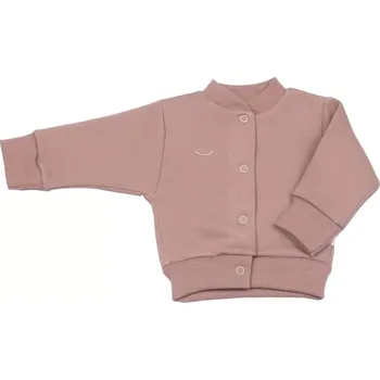 Kabátek počesaný Bomber MKcool MK2431 hnědý 68 (Kabátek kojenecký z počeasné teplákoviny)