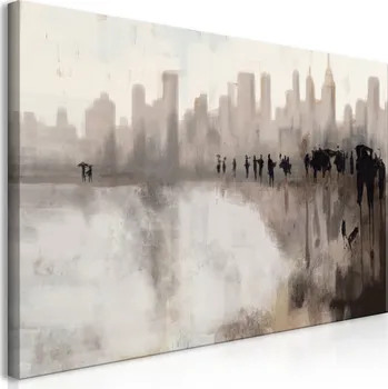 Obraz Obraz - Město v dešti (1 díl) Velikost: 70x35 cm, Provedení: Standard