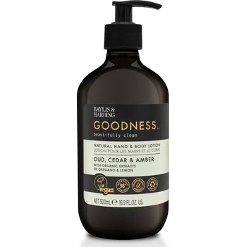 Tělový krém Baylis & Harding Goodness - Oud, Cedr & Ambra Krém na tělo a ruce, 500 ml