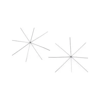 Vánoce Vánoční hvězda / vločka drátěný základ na korálkování Ø10,5 cm, 12,5 cm, 13,5 cm - 20 ks - 2 (Ø12,5 cm) platina