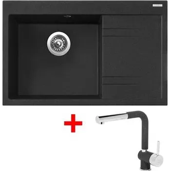 Granitový dřez Sinks RIM 780 L Granblack + Mix 3 P GR